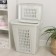 Besnaya basket with a lid "Moletta", 60 l, 47.9 × 36.9 × 55 cm, color is light gray