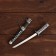 Souvenir weapon "Katana on the stand", black scabbard with red rhombuses, 20cm
