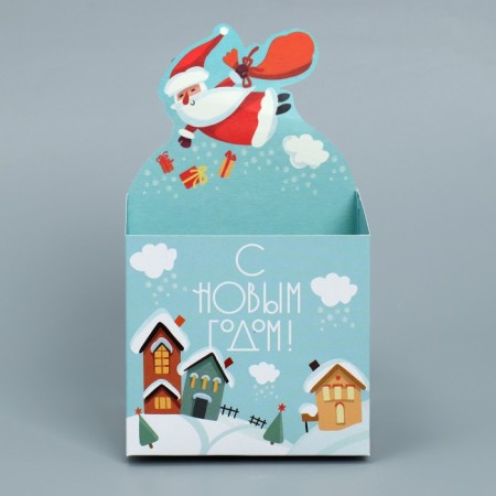 Box for mini-boots "Happy New Year", 12 x 17 x 10 cm, New Year-3