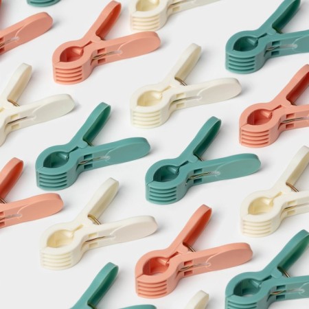 Clothespins of linen shade, 24 pcs, 7 × 1.5 cm, bottom width 4.5 cm-4