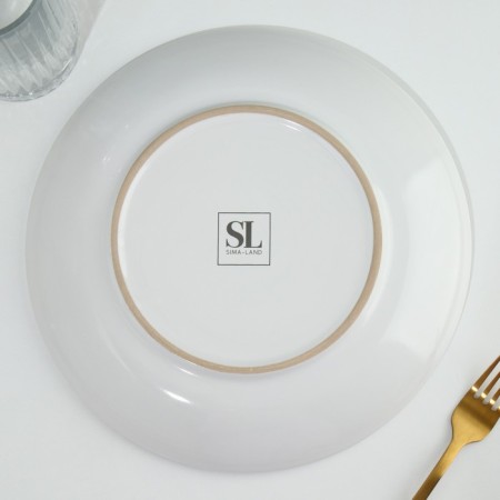 Ceramic plate "Hedgehog", 25.5 cm, white color-4