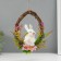 Souvenir "White Bunny in a wreath with flowers" 17.5x7.5x19.5 cm