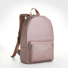 Women's backpack of artificial leather on the zipper Textura, color gray color