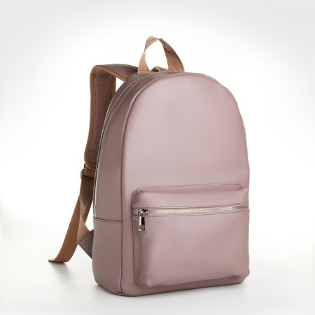 Women's backpack of artificial leather on the zipper Textura, color gray color
