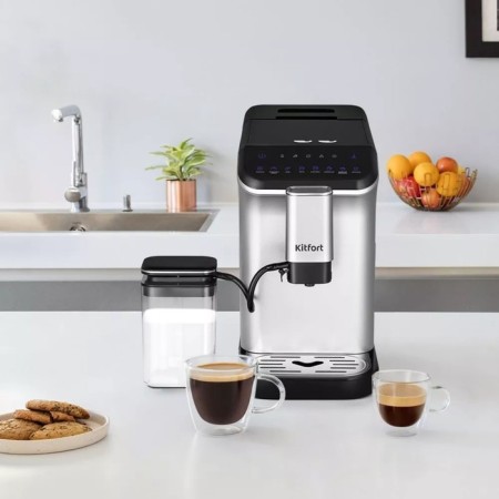 Kofemashin KitFort KT-7166, automatic, 1350 W, 1.5 l, silver-black-1