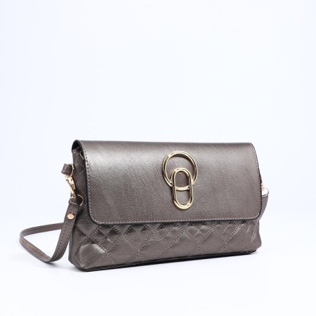 Bag-clate on magnet, long belt, bronze color-3