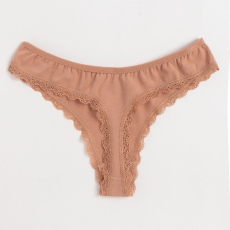 Panties women's thongs, beige color, size 46-48 (l)-11