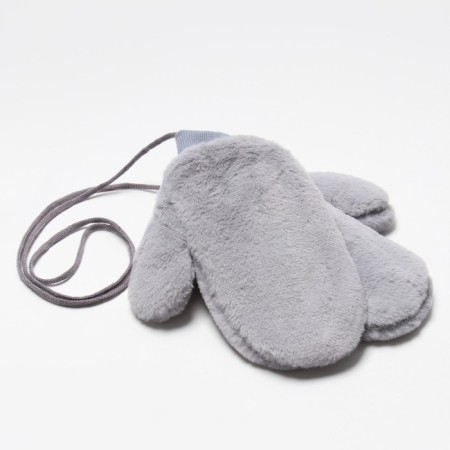 Mittens for claim. Minaku Minaku fluffy 25 cm gray