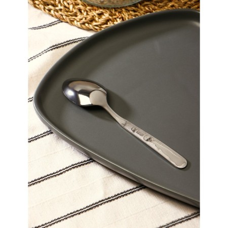 Dessert spoon "Burn", h = 16 cm, thickness 1.5 mm, silver color-2