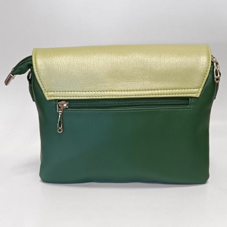 Women's bag Berta green-olive-gold-3