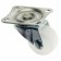 Furniture wheel, d = 25 mm, on the site, white