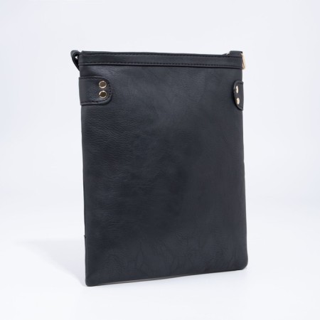 Bag Cross-Bodi with a zipper, black color-1