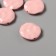 Acrylic beads for the work of the "flat crushed circle" pale pink 2.5x2.5x0.6 cm