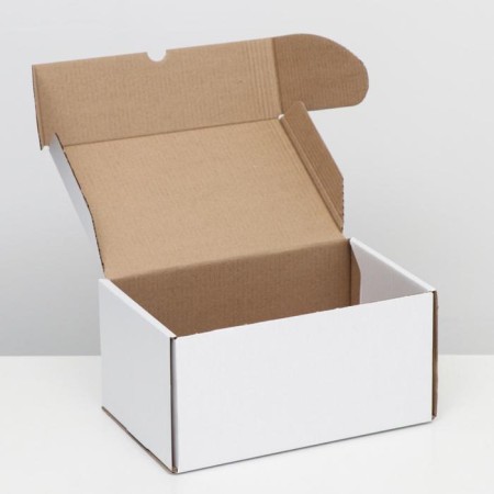 Self -assembly box "Postal", white, 30 x 20 x 15 cm-1