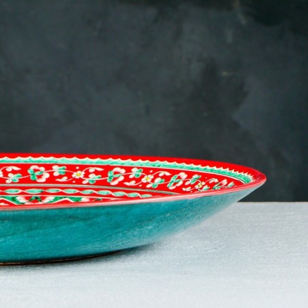 Largan Rishtan ceramics "Flowers", 41 cm, red-2