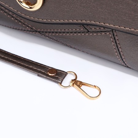 Bag-clate on magnet, long belt, bronze color-6