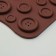 Form for jewelry of the share "buttons", silicone, 20.5 × 10 cm, 19 cells, brown color