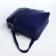 Women's backpack of artificial leather with lightning, 2 pockets, blue color