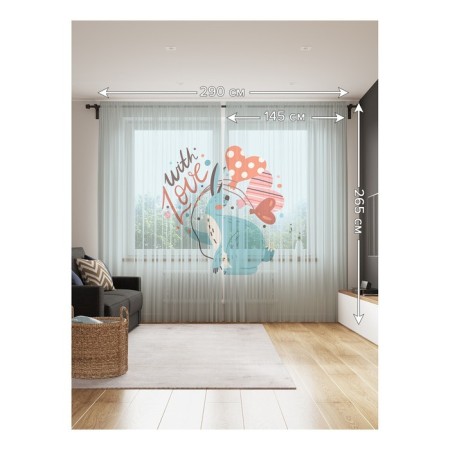 Photo "with love", size 145x265 cm, 2 pcs-1