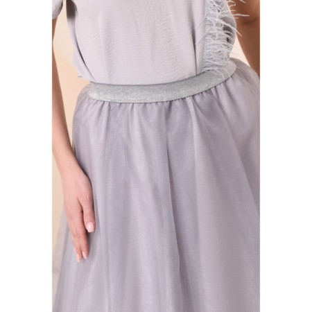 Women's skirt, size 50, gray color-12