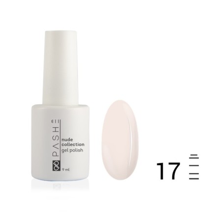 Pashe Nude Collection gel polish, No. 17 camouflage cream, 9 ml