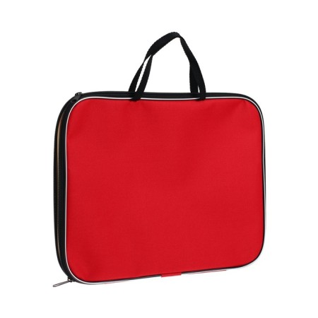 Folder with handles Textile A4, 350 x 270 x 20 mm, calligrata "office", nylon 600D, two -color Kant, red (black handles and lightning)-1