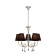 Suspended chandelier Mantra Paola, E14, 5x20W, 532 mm, matte silver color