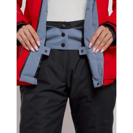 Ski costume female winter, size 46, red color-9