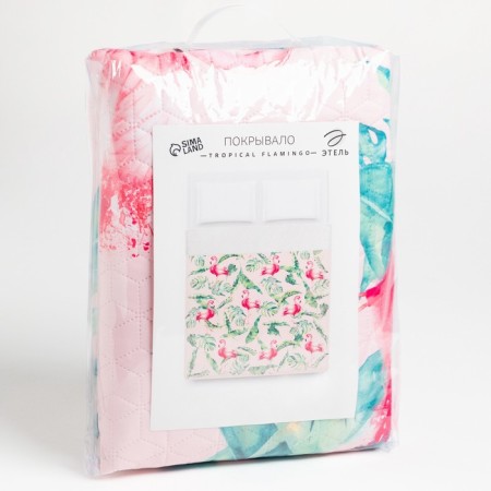 Ethel Coverpes Euro Tropical Flamingo, 190*205 cm, microfiber-3