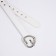 Building belt, width 2.4 cm, metal buckle, white color