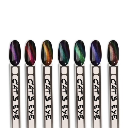 Nail gel polish, “cat`s eye”, 3 phase, 8ml, LED/UV, chameleon/lilac color (08)-8