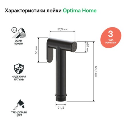 Lake for bidet IDDIS 020GB0GI20, 113 x 24, brass, graphite-1