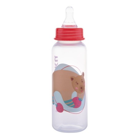 Polypropylene bottle with silicone bowl of milk, 250 ml, mix-12