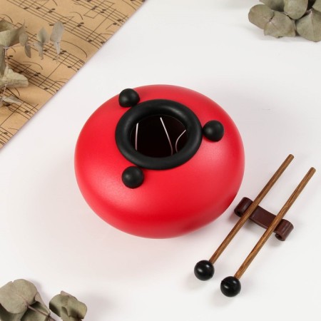 Musical instrument glucophone, red, 8 petals, 15 x 9 cm-6
