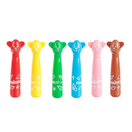 Fleeters of 6 colors Carioca "Baby", 3.0 mm, super -mixed non -toxic ink, for kids-2