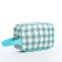 Cosmetic bag with lightning, white/green color