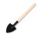 A set of garden tools, 3 objects: rake, 2 blades, length 24 cm, wooden handles, Greengo