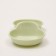 Double plastic bowl 2 x 160 ml, 24 cm x 11.5 cm x 3 cm, green