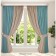 Set of curtains "Canvas", size 200x260 cm, 2 pcs, biruisic color, beige color