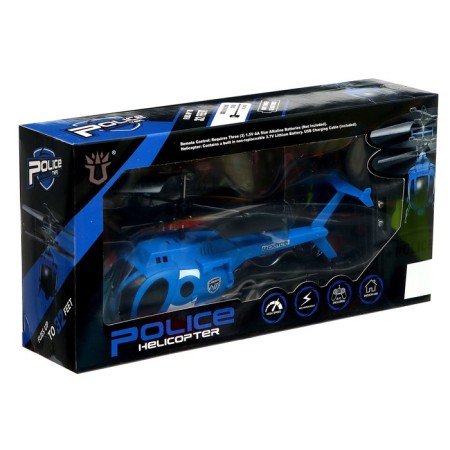 The radio -controlled “police” helicopter, blue color-7