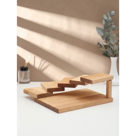 Board for feeding with catwalks, a storyteller 28 × 19.5 × 11cm, birch-4