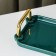 Ceramic dish for serving with handles "Emerald", 33 × 11 cm