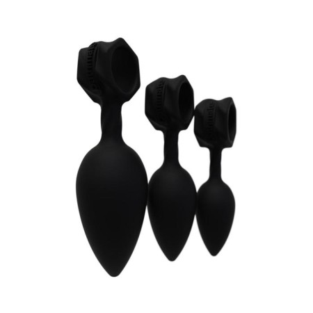 Набор анальных пробок Bathmate Anal Training Plugs, силикон, цвет чёрный-6