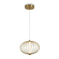 Suspended lamp Freya Fr6131PL-L10BS Sabi, 300x300x225 mm, LED, 8W, 550LM, 3000K, brass color
