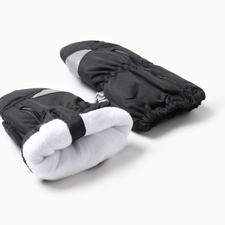 Mittens children, black color, size 11 (2-4 years)-3