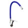 Kitchen mixer Zein Z2112, single -leaf, flexible surge, cartridge 40 mm, blue/chrome