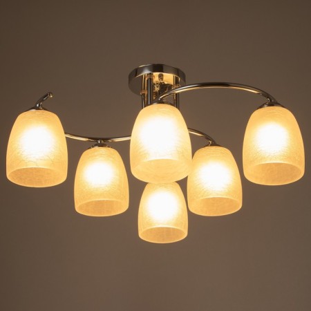 August chandelier 6X27 40W chrome 58x58x25 cm Bayerlux-2