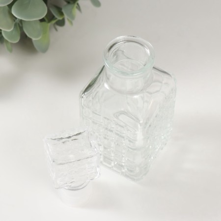 Diffusor for essential oils with a “square” lid 100 ml transparent 4.5x5x13.5 cm-5