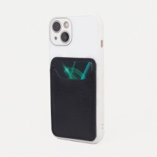 Cartholder on the phone Textura, matte skin, black color