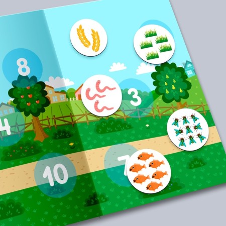 Magnetic game "Developing", Blue Tractor-2